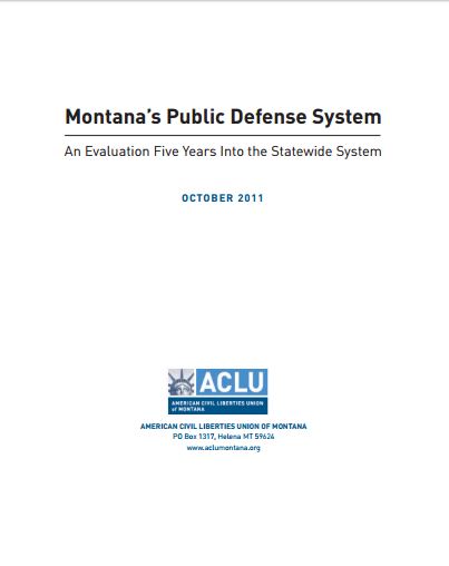 Montana&#039;s Public Defense report 