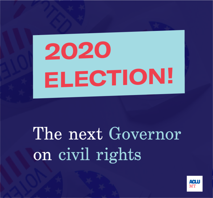 Square Graphic of 2020 Election The Next Governor on civil rights