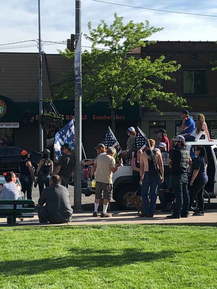 Photo of armed individuals during Black Lives Matter Protest in Missoula 2020