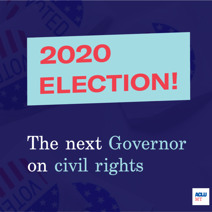 Square Graphic of 2020 Election The Next Governor on civil rights
