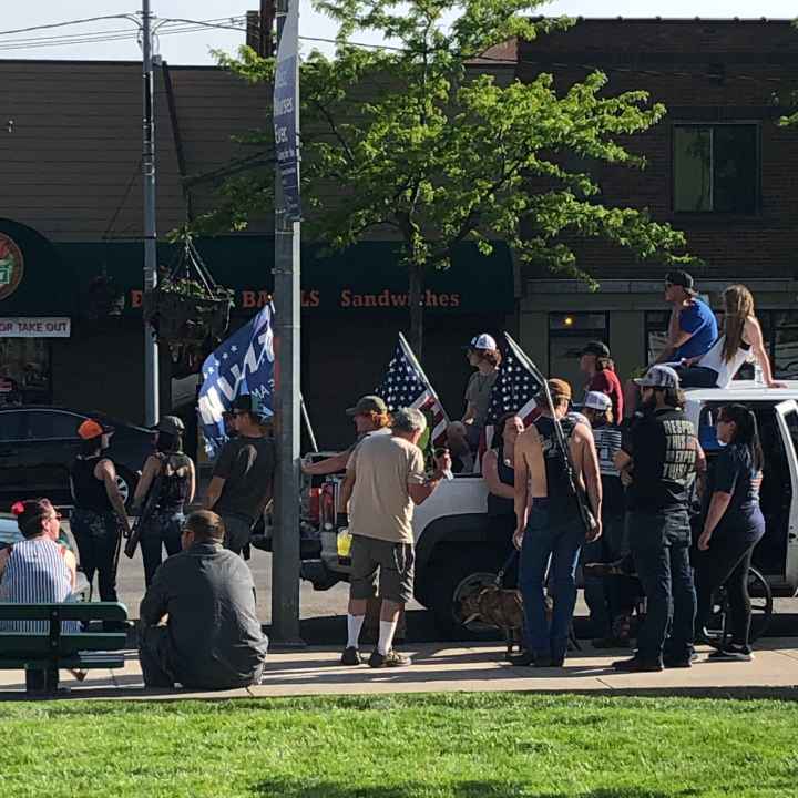 Photo of armed individuals during Black Lives Matter Protest in Missoula 2020